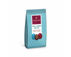 Domori - The Anthology Collection – Dark Chocolate & Cremino Egg Sachet 150g | Luxe Paaschocolade Mini Eitjes | Puur | Melk | Hazelnoot met vulling