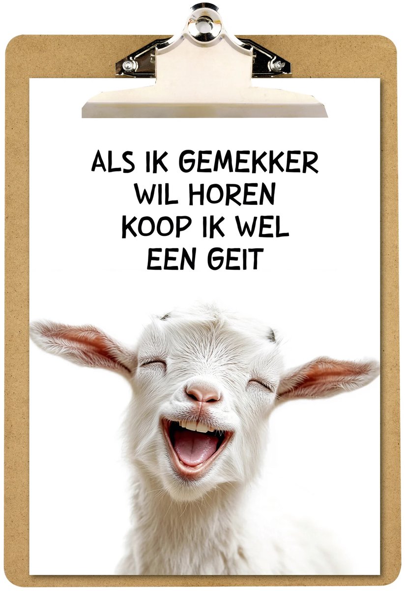 GiveX - A4 - Poster met klembord - Als ik gemekker wil horen