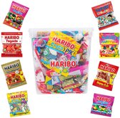 Haribo Mega-Fête 2kg snoep mix - XL snoeppot met uitdeelzakjes - snoepzakjes voor verjaardagsfeestjes