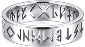 Ring Heren Zilver kleurig – Viking Ring Heren – Runen Ring Heren – Stalen Ring – RVS Ring Heren – Mauro Vinci® Viking Ring – Maat 9
