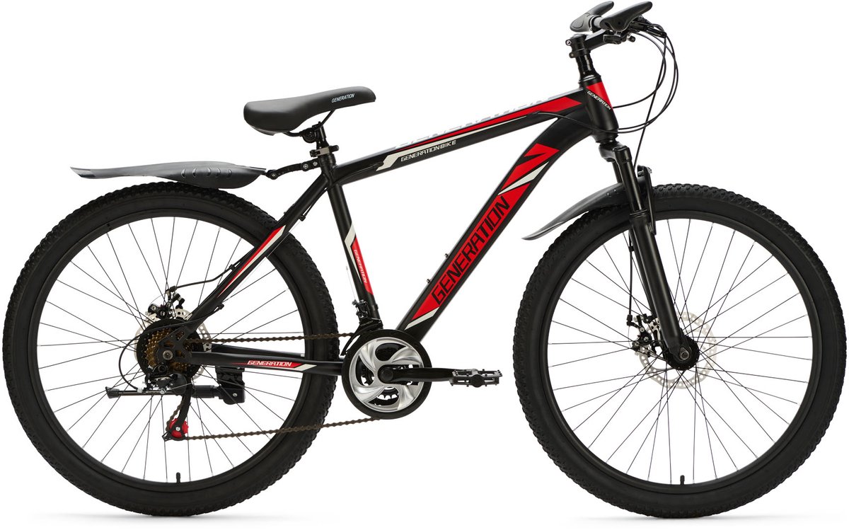 Generation Mountainbike 26 inch Rood/Zwart – Spatborden