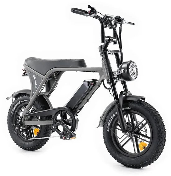 Vilolux Fatbike electrisch - Fatbike C80 Mini - NARDO GREY- voorrek - Legaal - Rijklaar geleverd - 16 inch - Niet opvoerbare fatbikes - 2 Jaar garantie - Hydraulische remmen - Alarm van Vilolux — afbeelding 3