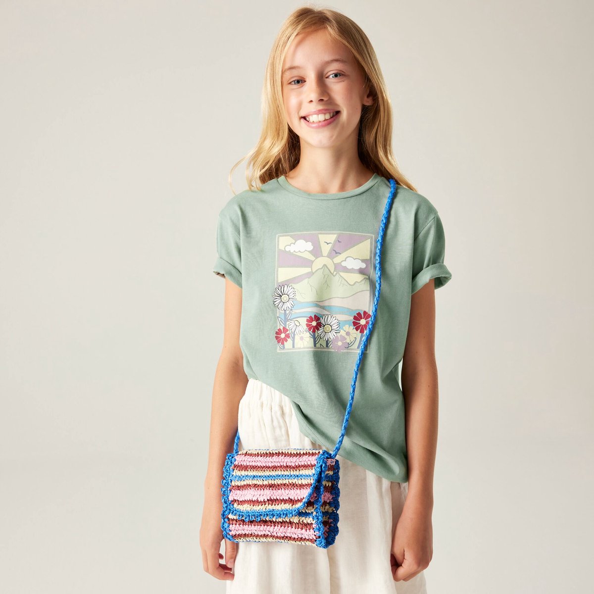 Dare2B Kids Trailblazer III T-shirt met korte mouwen en grafische print Lichtgroen