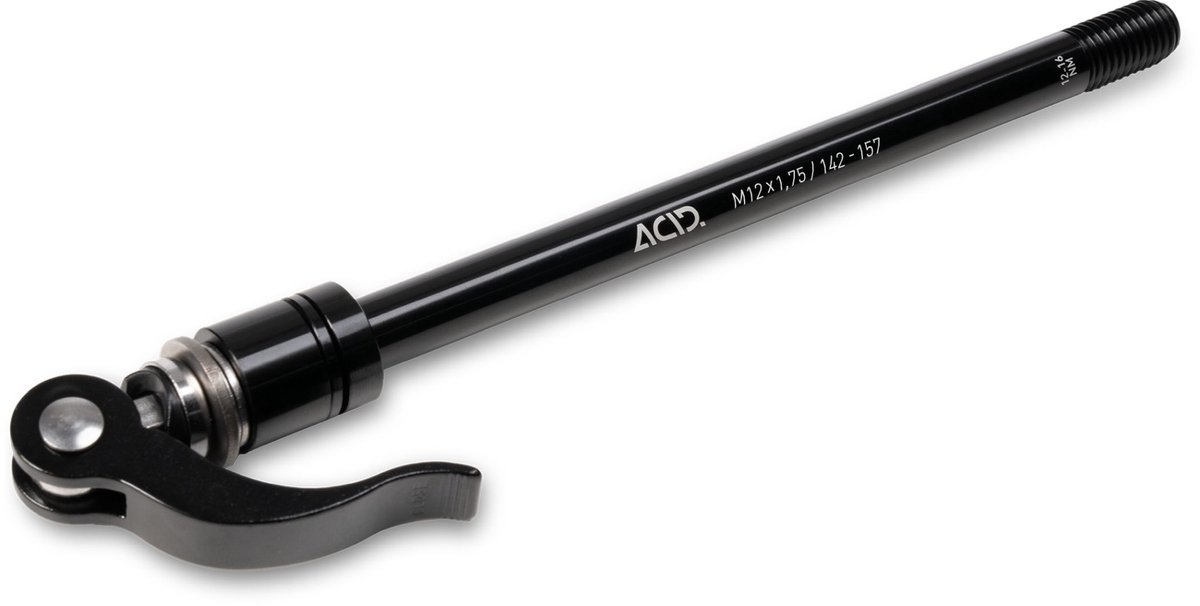 ACID Fietskardeel THRU AXLE M12X1.75 142-157 MM FOR BIKE TRAILER BLACK