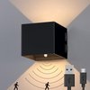 Luminize Oplaadbare wandlamp op accu draadloos - met bewegingssensor - aluminium - 2700K - 90 dagen accu
