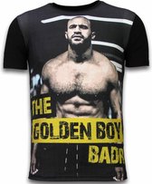 The Golden Boy - Digital Rhinestone T-shirt - Zwart