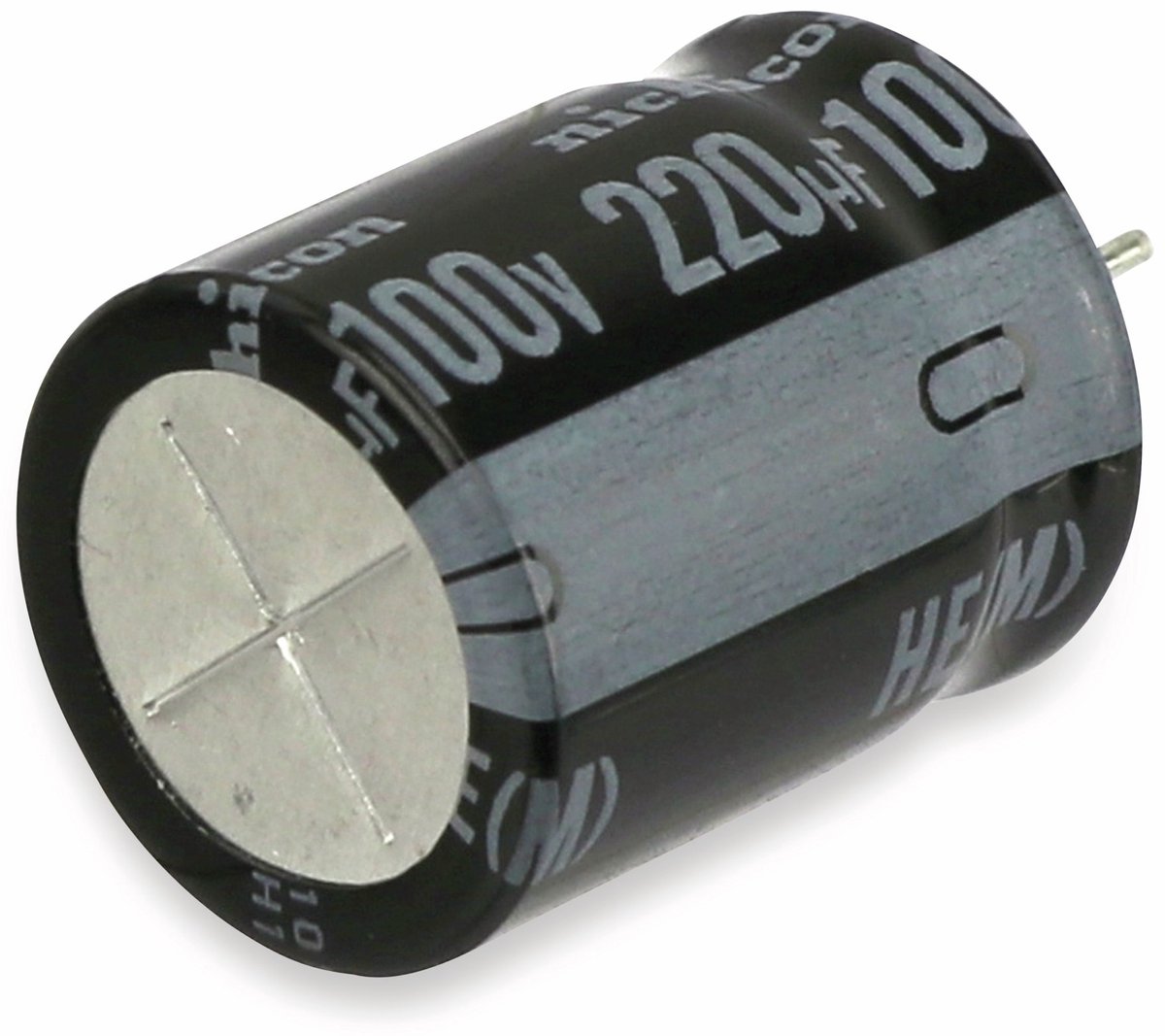NICHICON hoogspannings-elco 220 µF, 100V, radiaal, RM 7,5