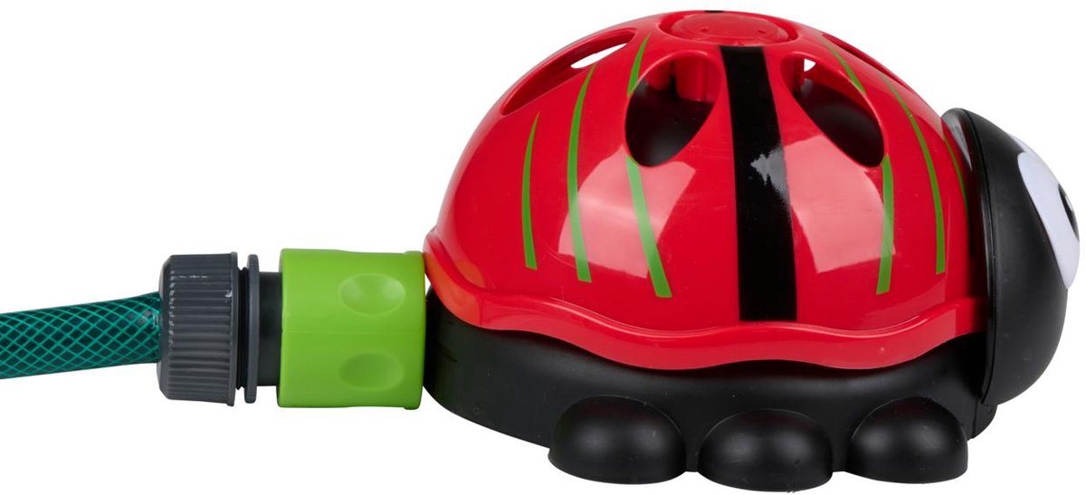 Eddy Toys Watersproeier Lieveheersbeestje - Water Sprinkler voor Tuin - Tuinsproeier voor Kinderen - Waterspeelgoed voor Buiten - Aansluiting op Tuinslang - Rood/Zwart — afbeelding 4
