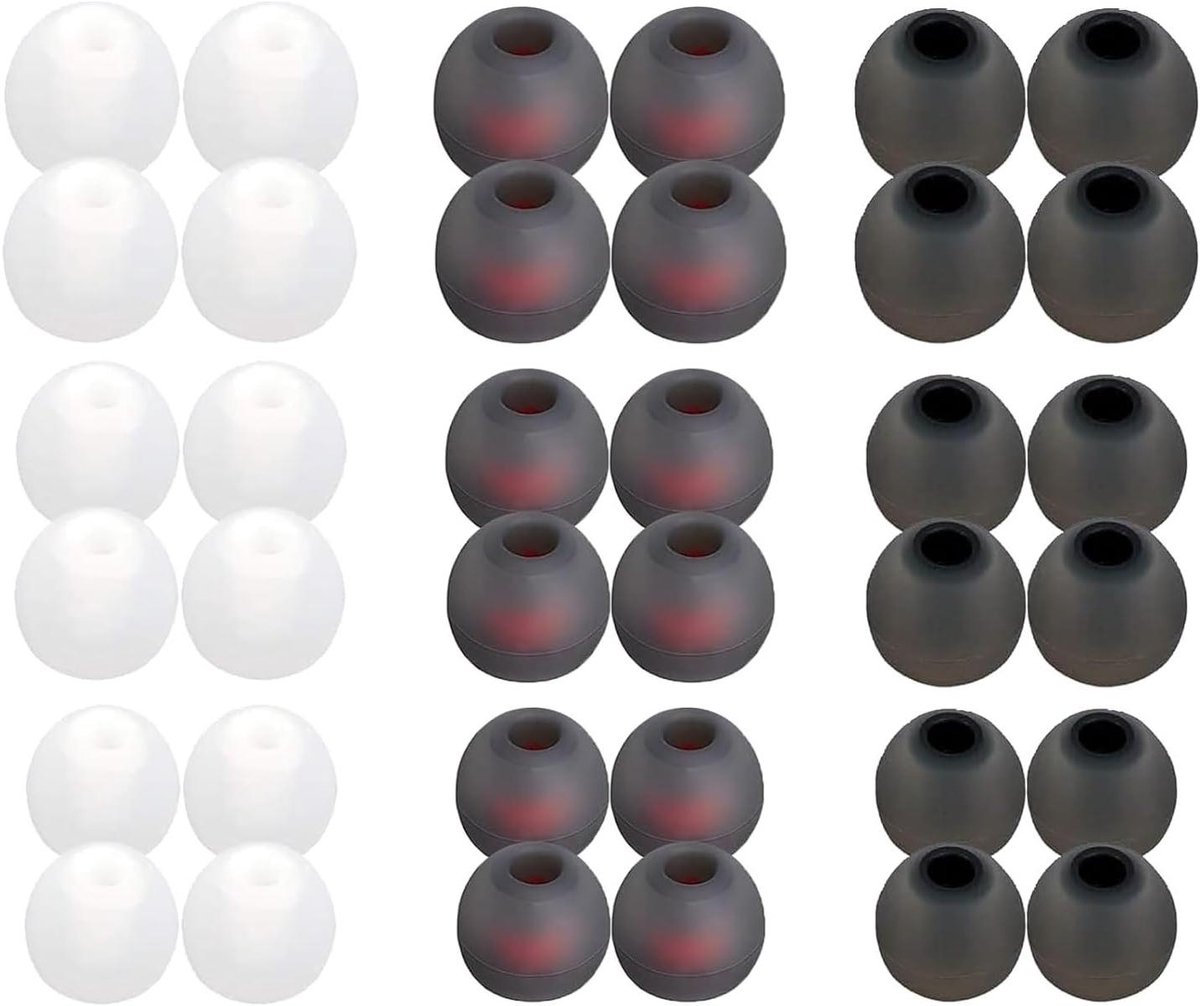Zachte siliconen oordopjes voor in-ear hoofdtelefoons, 36 stuks in 3 kleuren