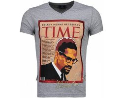 Omslag van Malcolm X - T-shirt - Grijs