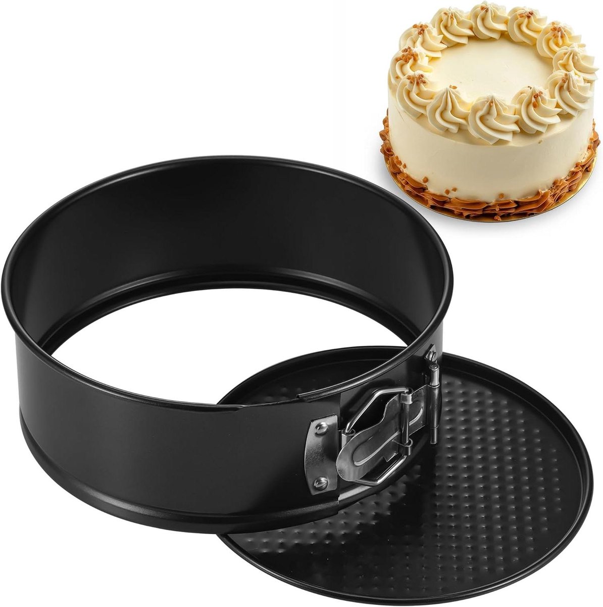 Ronde bakvorm 18cm met uitneembare bodem voor taart, pizza en quiches
