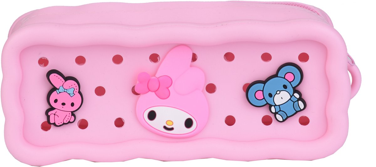 My Melody Etui met Bedels - Pennenzak - Jongens en Meisjes - Volwassenen en Kinderen - 19,5 x 5,5 x 8cm - Roze