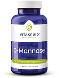 Vitakruid D-Mannose, 90 vegan capsules in blauwe pot. Bevat 500 mg D-Mannose per capsule.