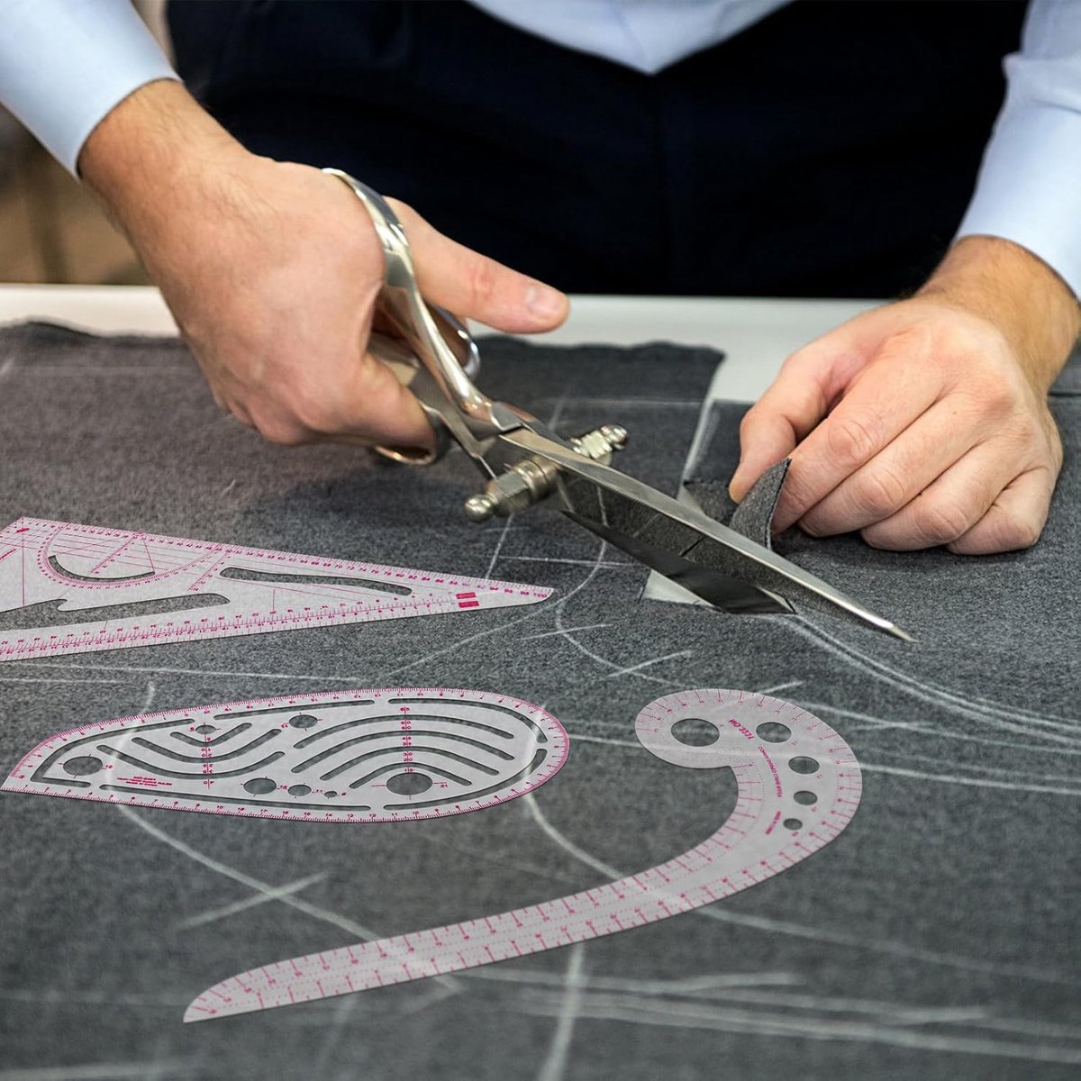 Candala - Gereedschap om te naaien, 4 stuks liniaal om te naaien, geodriehoek, liniaal voor metrisch naaien, modeldesign, tekengereedschap, kleermakerij voor kleding