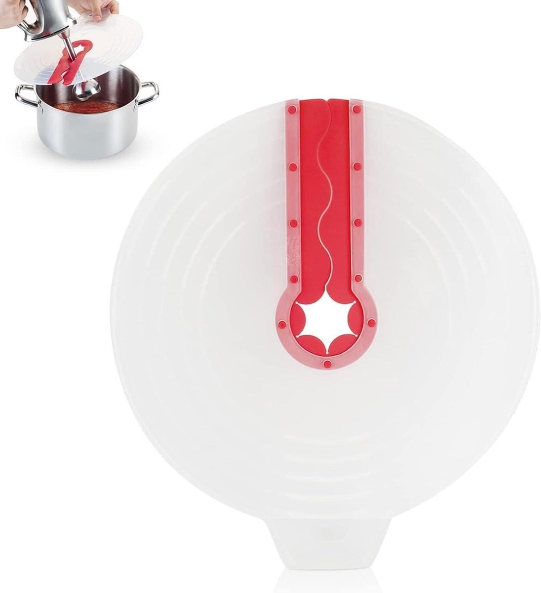 Siliconen deksel voor mengkommen 31 x 34 cm - universeel kloppen, spatbescherming mixer