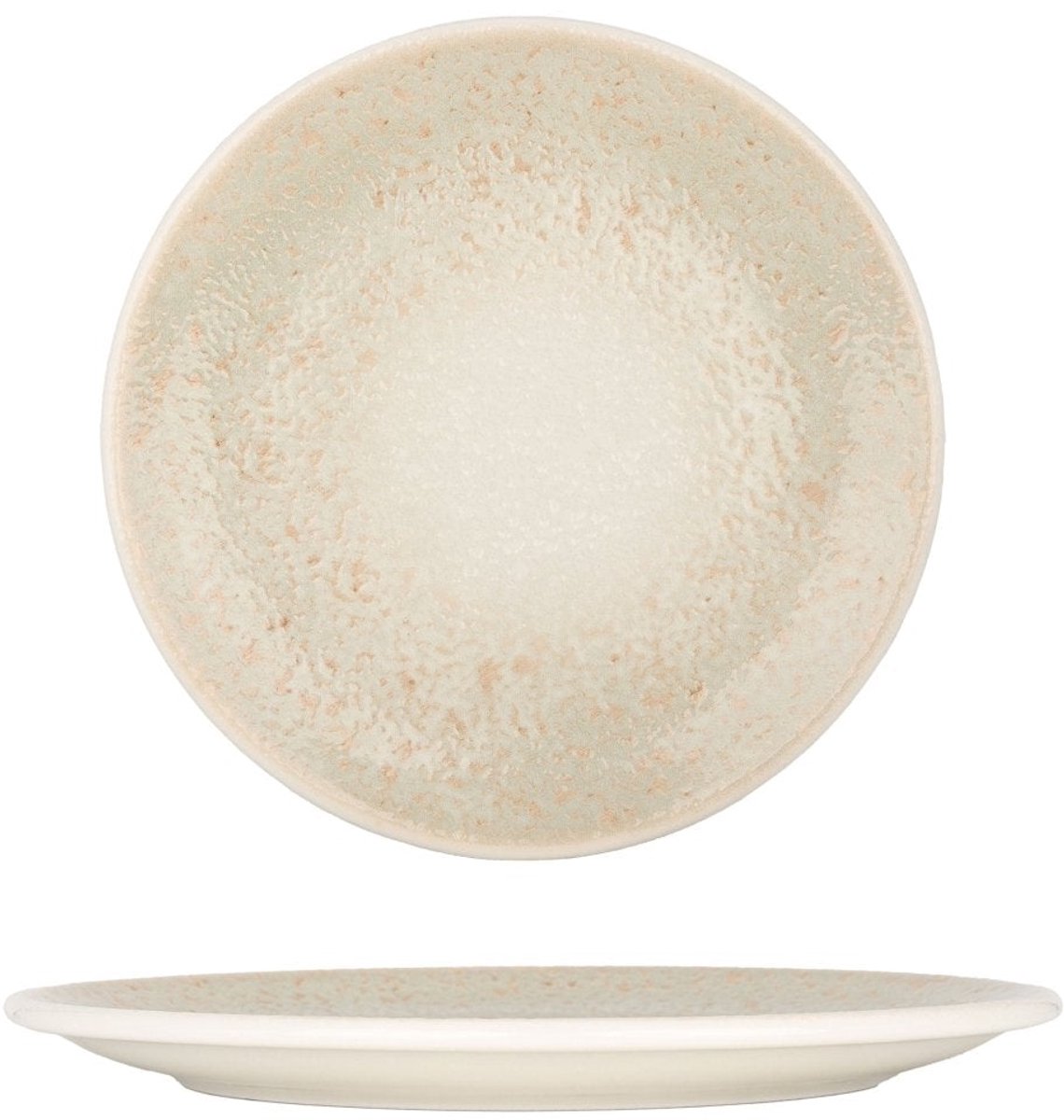 By Bone Dessertbord - Natura - Porselein - 19 cm - set van 6