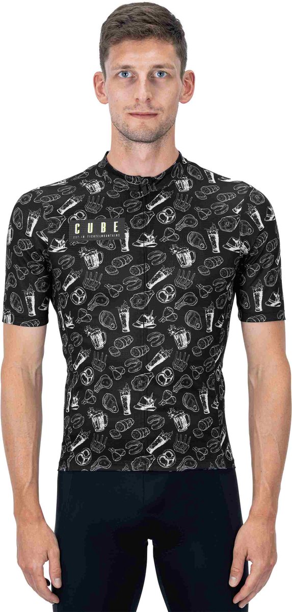 CUBE Fietsshirt BLACKLINE JERSEY BAVARIA BLACK S
