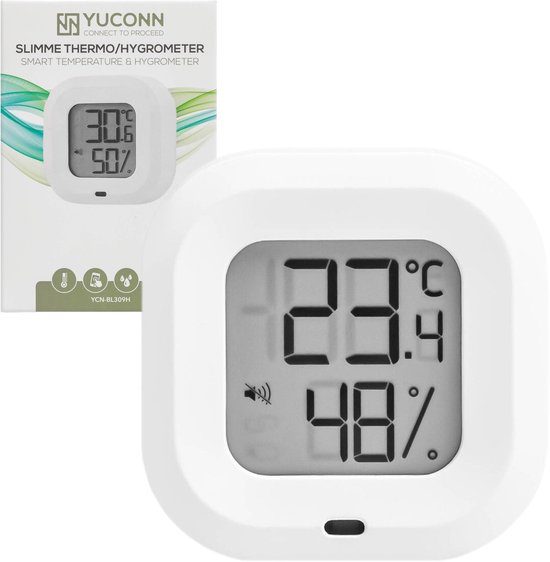 YUCONN slimme hygrometer bluetooth – thermometer – weerstation