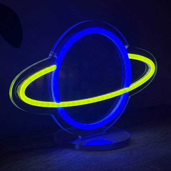 Planeet van neon licht