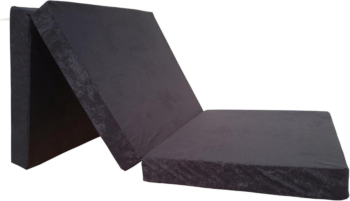 Noodmatras Opvouwbaar 195 x 65 x 8 cm – Logeermatras & Zitmatras voor Gasten – Schuimmatras met Meubelstof – Compact, Lichtgewicht & Comfortabel – Pauwhome