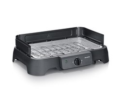 Severin PG 8593 Elektrische BBQ Tafelgrill – 2000 W – RVS Grillrooster – Temperatuurregelaar 35-200°C