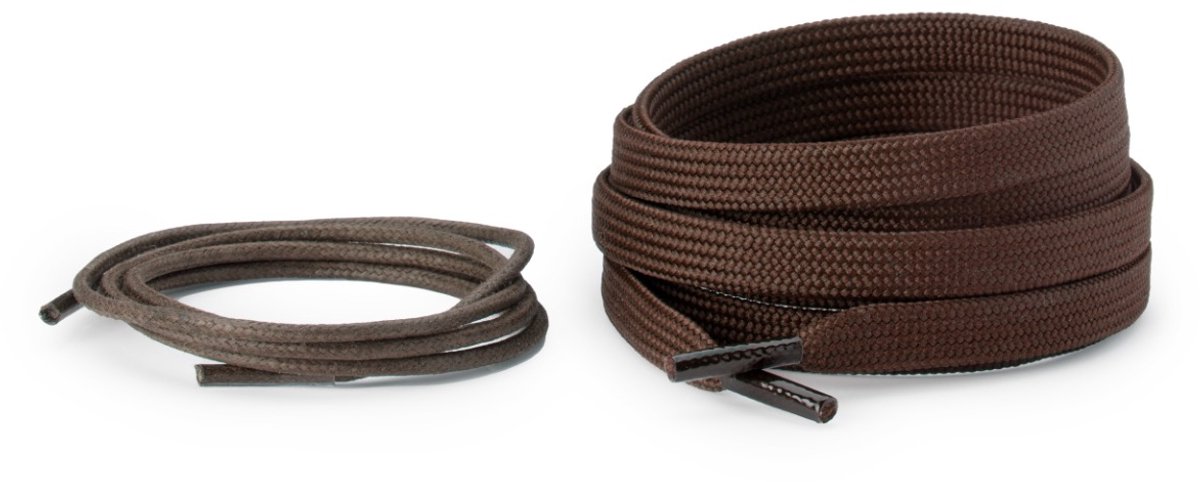 Classic veter - 75cm lang & Sneaker veter - 120cm lang - Donkerbruin