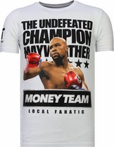 Money Team Champ - Rhinestone T-shirt - Wit