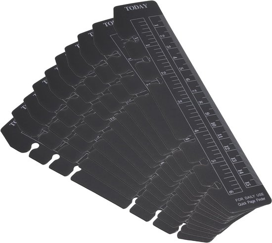 Bookmark Ruler Binder Bookmark Ruler - Pack of 10 Pluggable Bookmarks - Meetinstrumenten voor ...