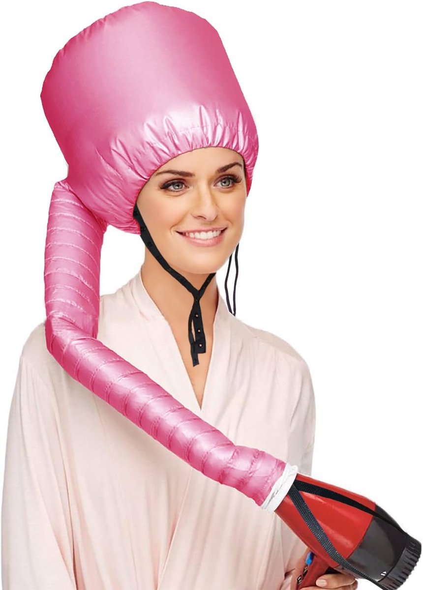 Droogkap - Roze - Haardroger - Droogkappen - Haar Droogkap - Verstelbare Droogkap - Voor Natuurlijke Krullend Textuur Haarverzorging, Sneldrogend, Styling - Föhn-opzetstuk - Droogkap met Elastische Band