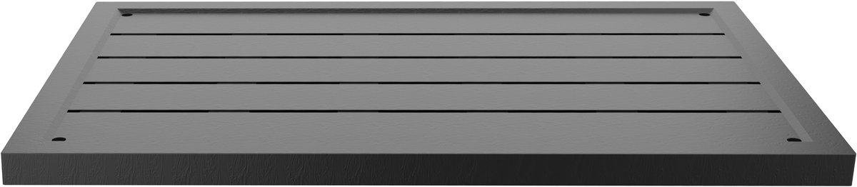 Aufun Antislip doucheplatform - 100x65 cm - Kunststof vloerelement - Binnen en buiten - Voor tuindouche en saunarooster - Antraciet
