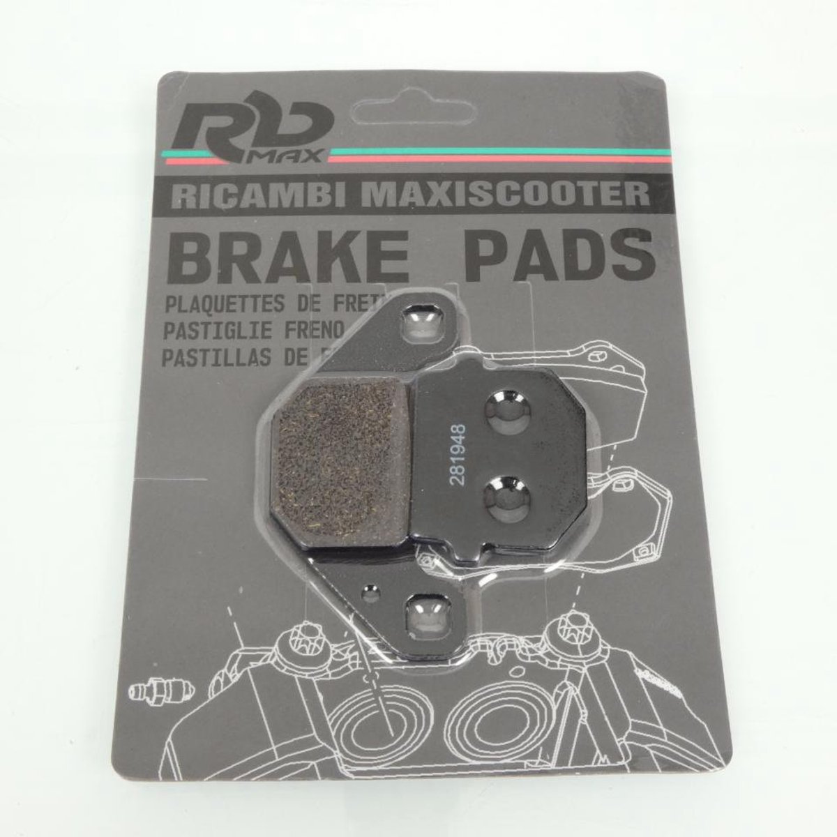 RB Max-remblok voor Suzuki 125 UE-scooter, bouwjaar 2001 t/m 2003, nieuw