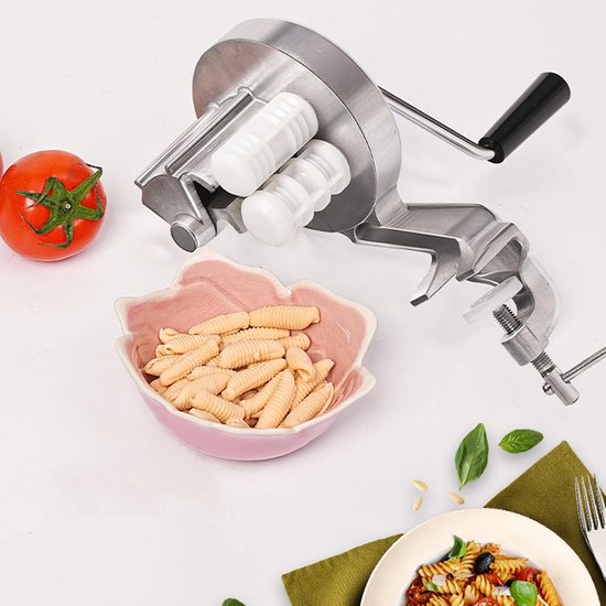 Store_9 - Handmatige Macaroni-maker - Draagbare Pastamaker - Roestvrij staal - Zilver - Eenvoudig in gebruik - Geschikt voor Keuken en Restaurant van Merkloos — afbeelding 3