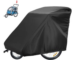Fietskarhoes - Fietsafdekhoes - Fietskar - Volledige Omsluiting Waterdichte 420D Oxford Bescherming Voor Buitenstalling - 1 Stuk - Zwart