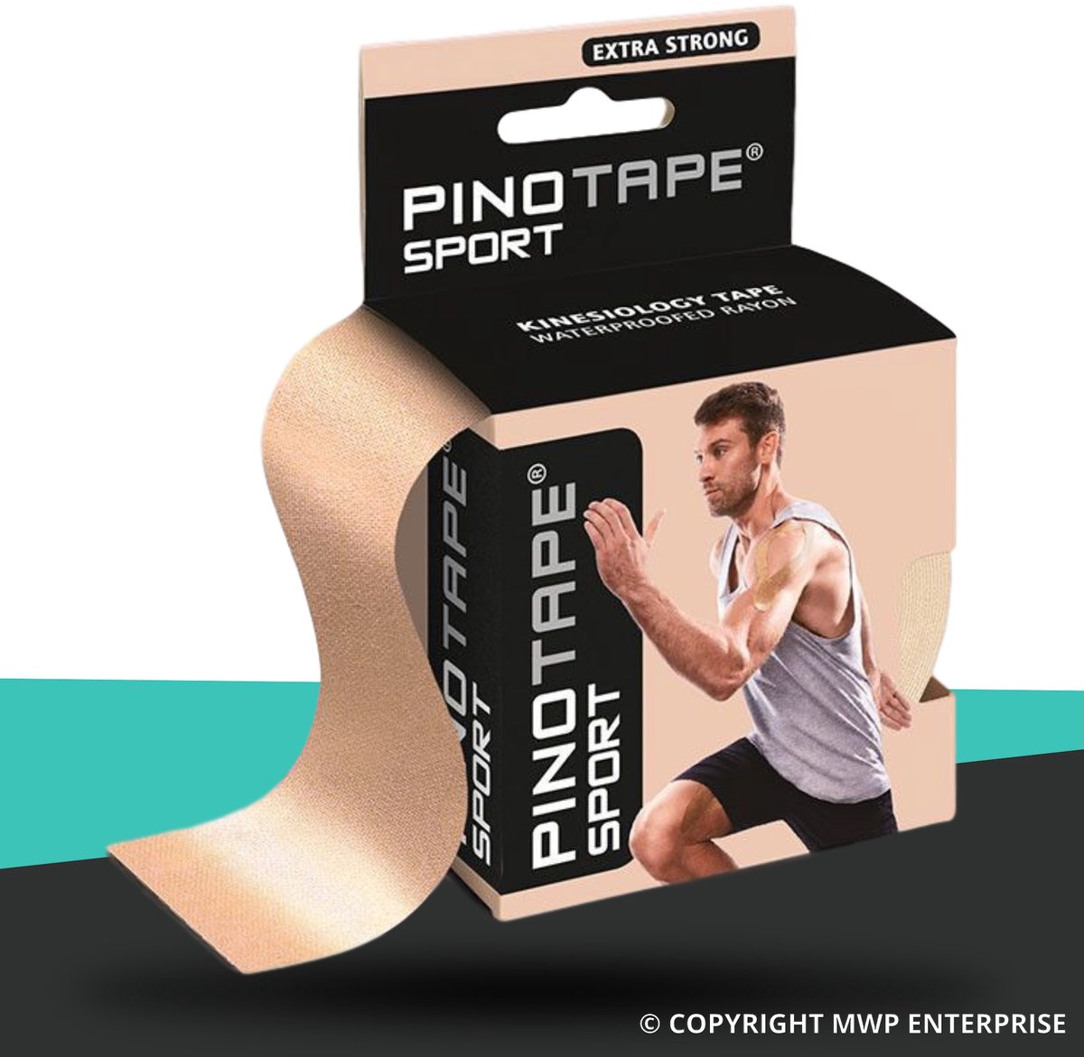 PINO - Kinesiotape - Sporttape - Fysio tape - beige - extra kleefkracht