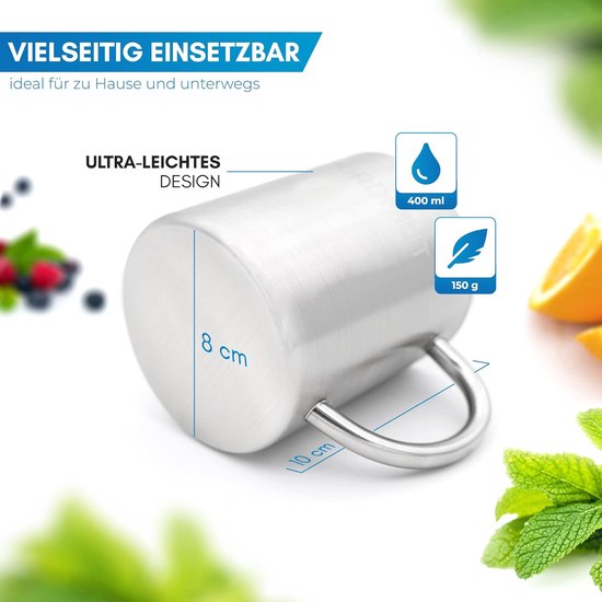 Thermomokken Set - Isolatie Bekers - Buiten Genieten - Dubbelwandig BPA-vrij - 2 x 400 ml — afbeelding 5