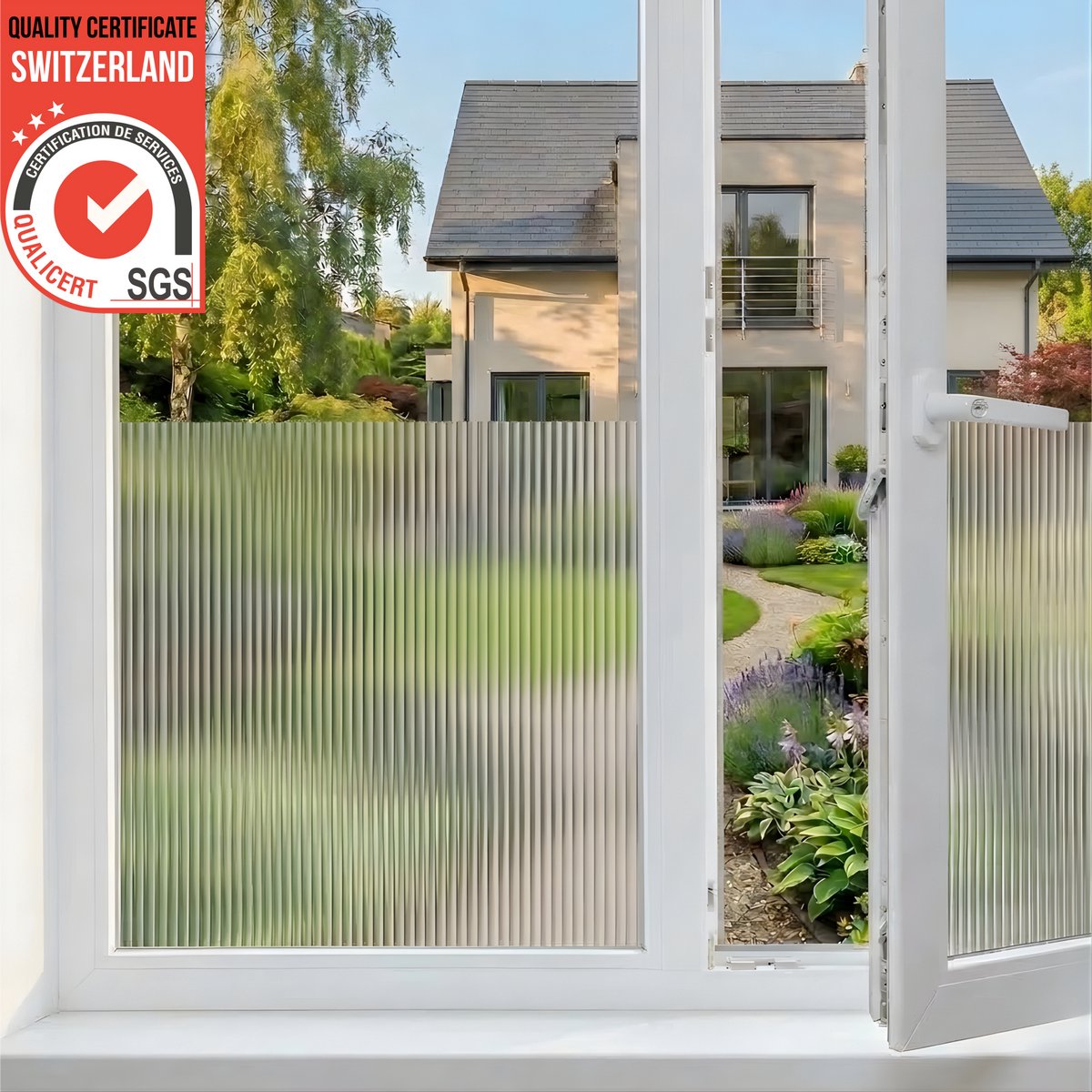 Homewell® Raamfolie HR++(+) 70x300 - Isolerend & Zonwerend - Anti inkijk - Statisch - Lamellen