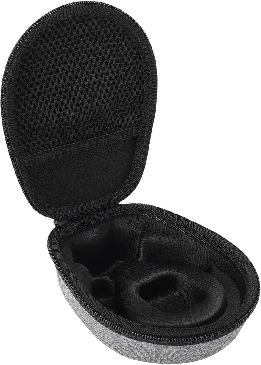 Hoofdtelefoon Case - Opbergtas - Reizen - Schokbestendig - 17x14x6 cm - Grijs