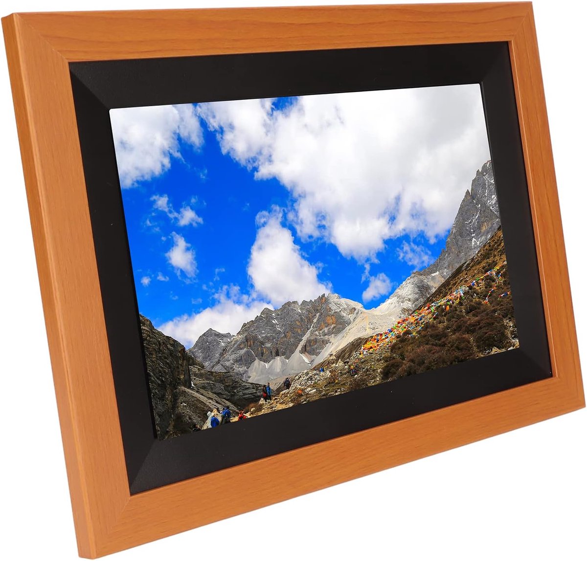 Digitale Fotolijst - Smart Cloud Frame - Foto's Delen - IPS HD Touchscreen - 101 Inch - Bruin