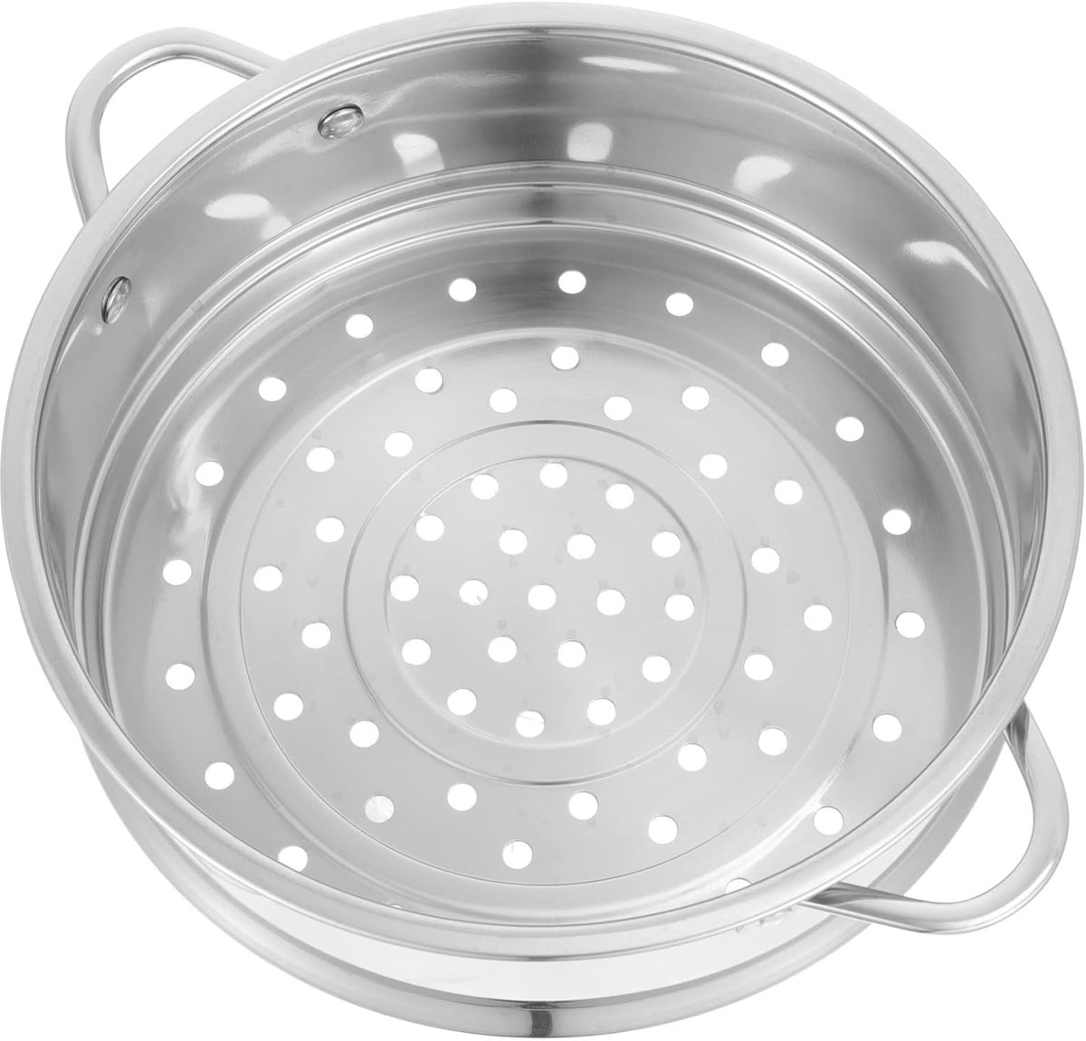 Stoommand Keukengerei - Stoominzetstuk - Gezond Koken - Roestvrij Staal - 20cm Rond - Zilver