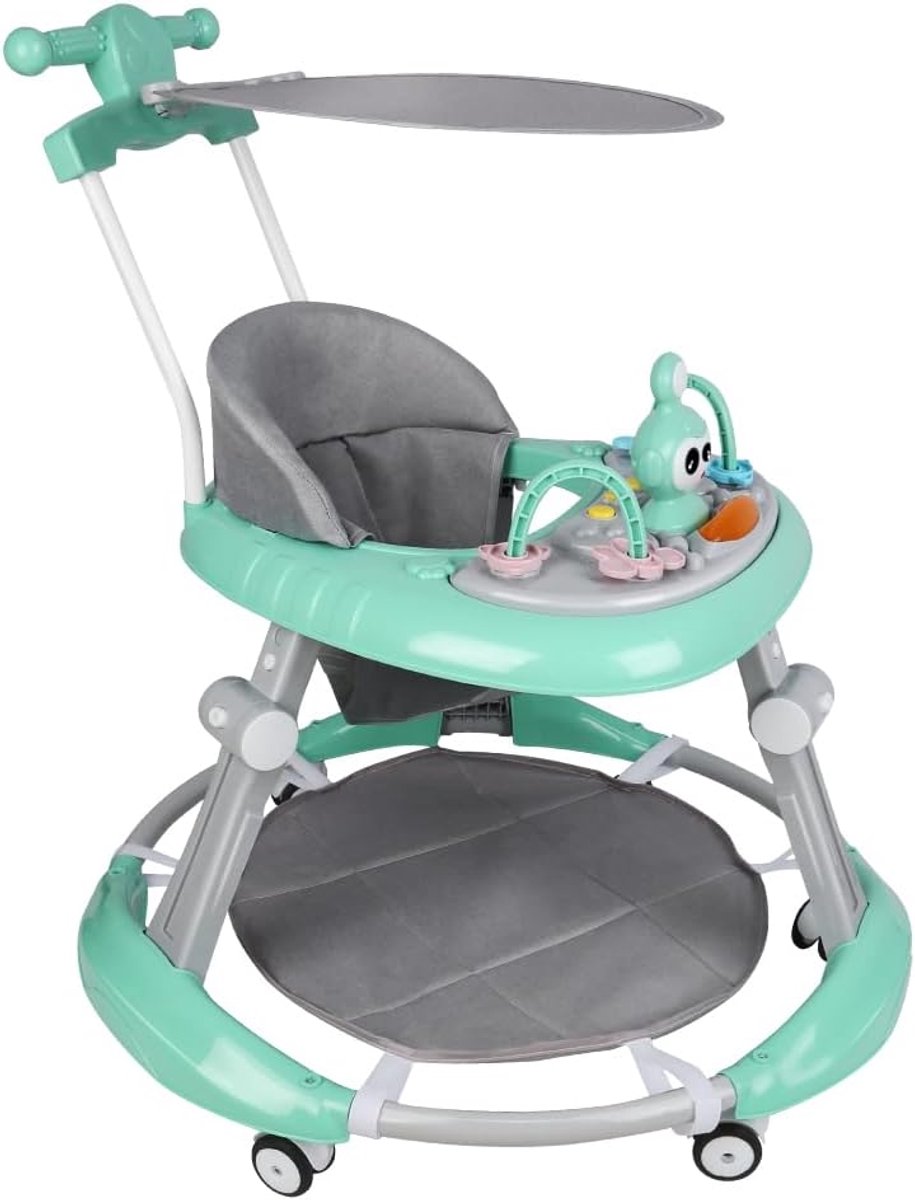Inklapbare Loopwagen met 5 Hoogtestanden en Muziekpaneel voor Baby's