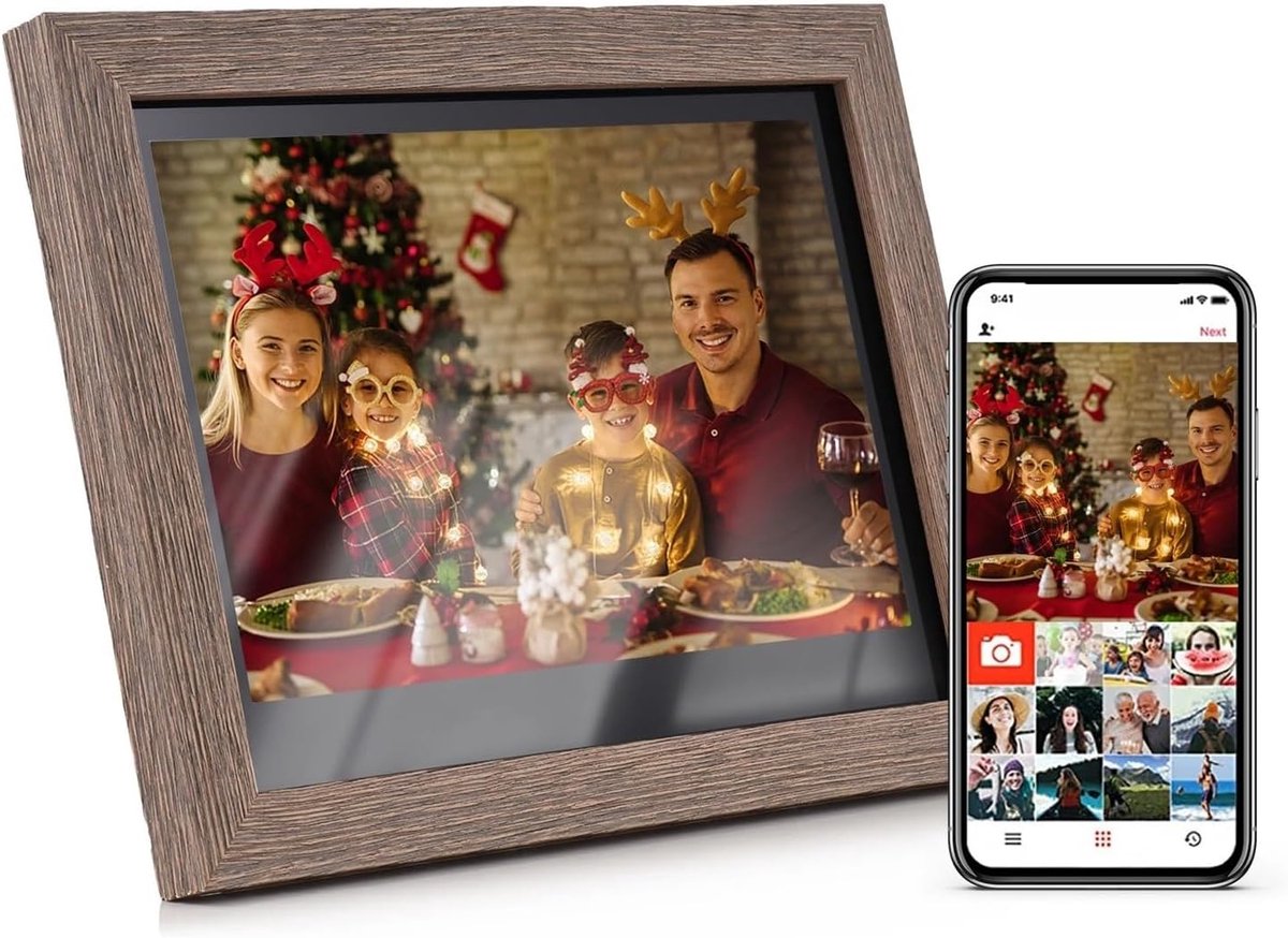 Digitale Fotolijst - WiFi Frame - Foto's Delen - IPS Touchscreen - 10.1 Inch - Zwart
