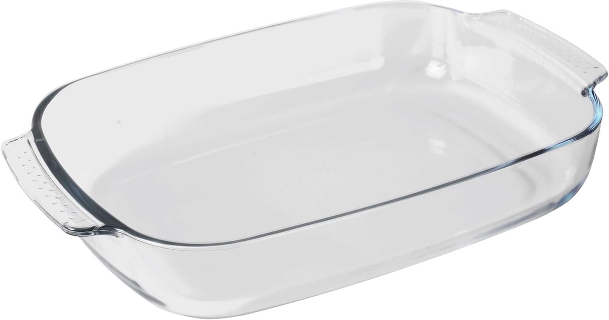 Lasagne Ovenschaal - Rechthoekige Schaal - Ovenschotels Maken - Vaatwasserbestendig - 38x25x6 cm - Transparant