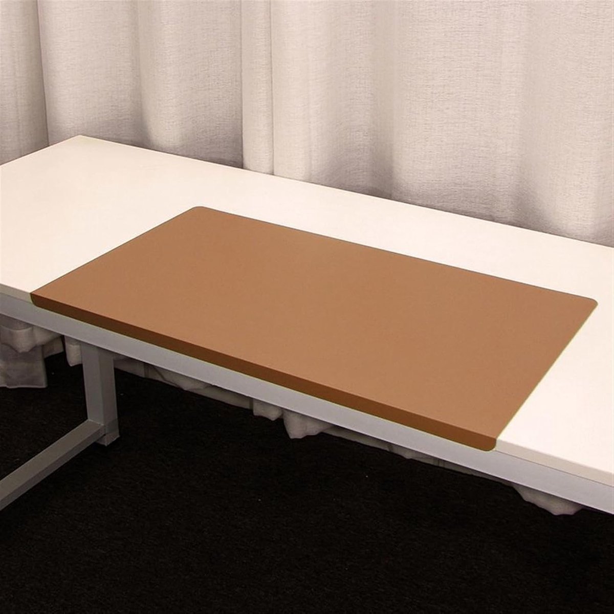 Bureauonderlegger met rand - Tafelmat PU leer - Thuiswerken Kantoor - Waterdicht Antislip - 60 x 40 cm - Bruin