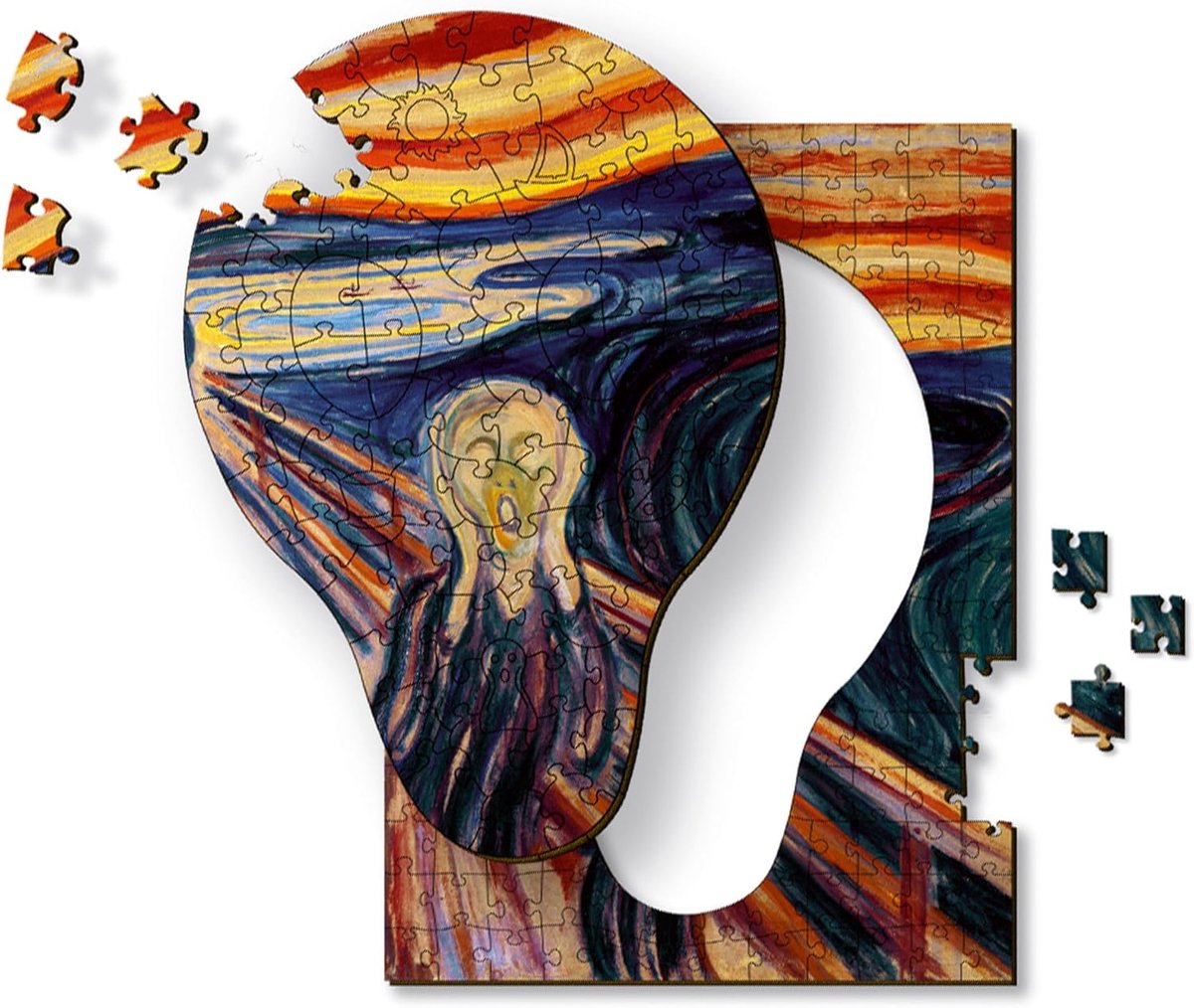 Houten Puzzel - Artistieke Legpuzzel - Ontspanning Thuis - 200 Stukjes - 26x19cm - Multicolour