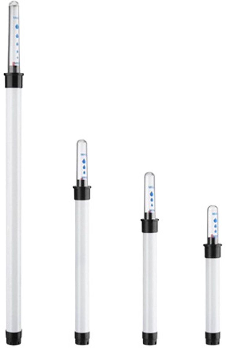 Waterpeilmeters voor Bloempotten - 4 stuks - Waterindicator - Vochtigheidsindicator voor Planten - Waterherinnering - Geschikt voor Hydrocultuurplanten, Kleikorrels - 15–36 cm - Wit