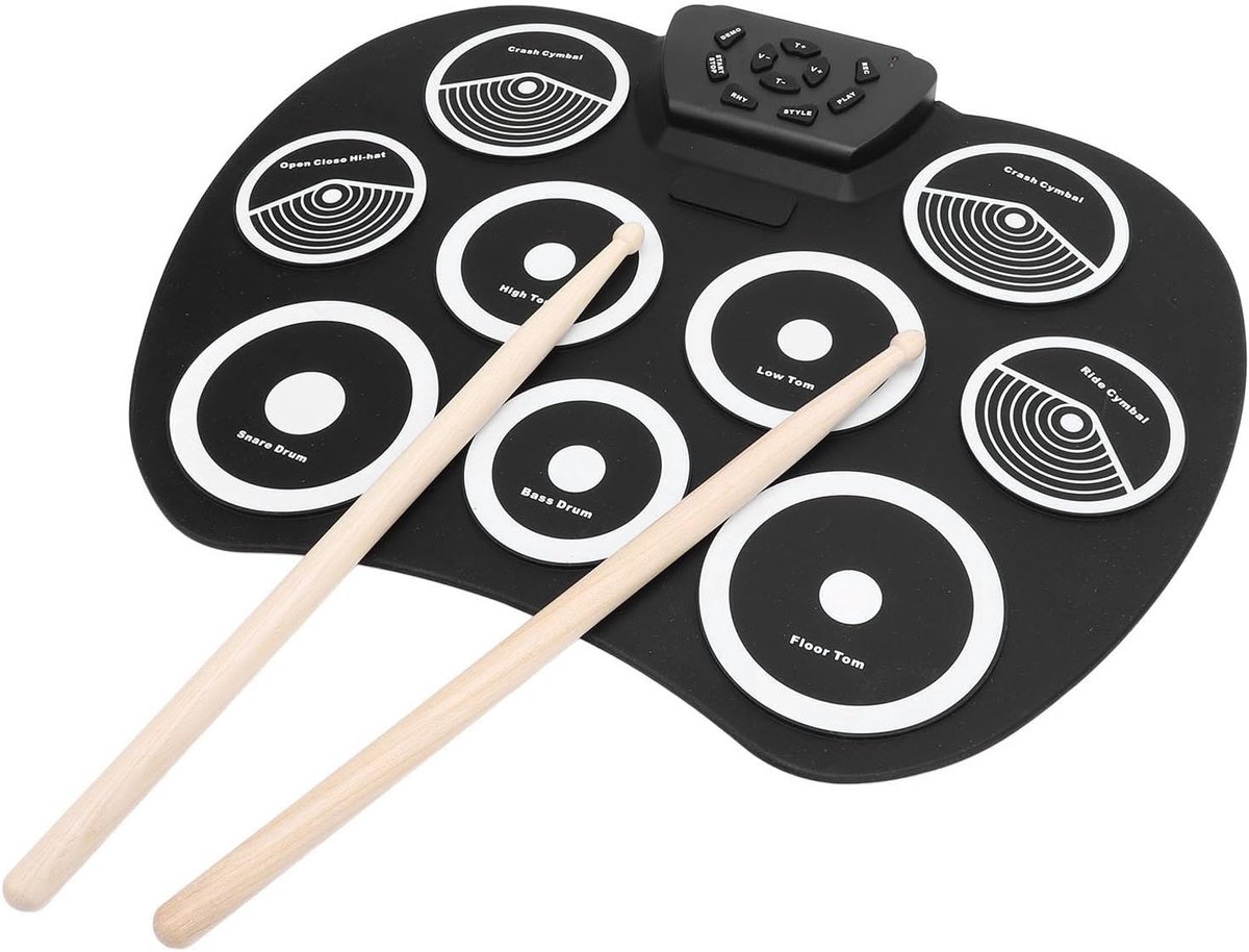 Elektrische Drumset - Oefen Drumstel - Muziek Maken - Inklapbaar en Draagbaar - 9 Pads