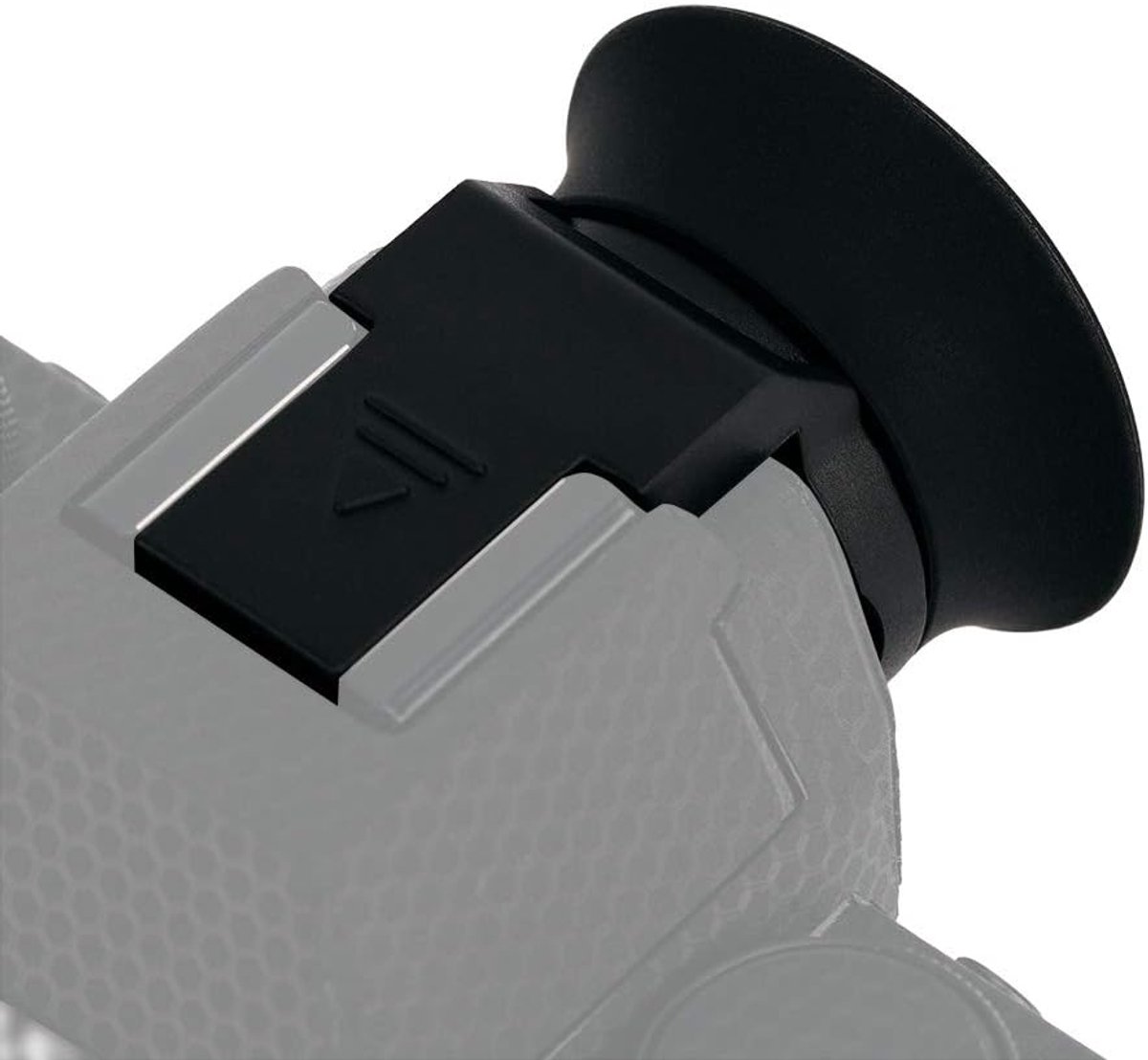 Verlengde Oogschelp - Camera Zoeker - Comfortabel Kijken - Blokkeert Strooilicht - 8.3 x 5.2 cm - Zwart