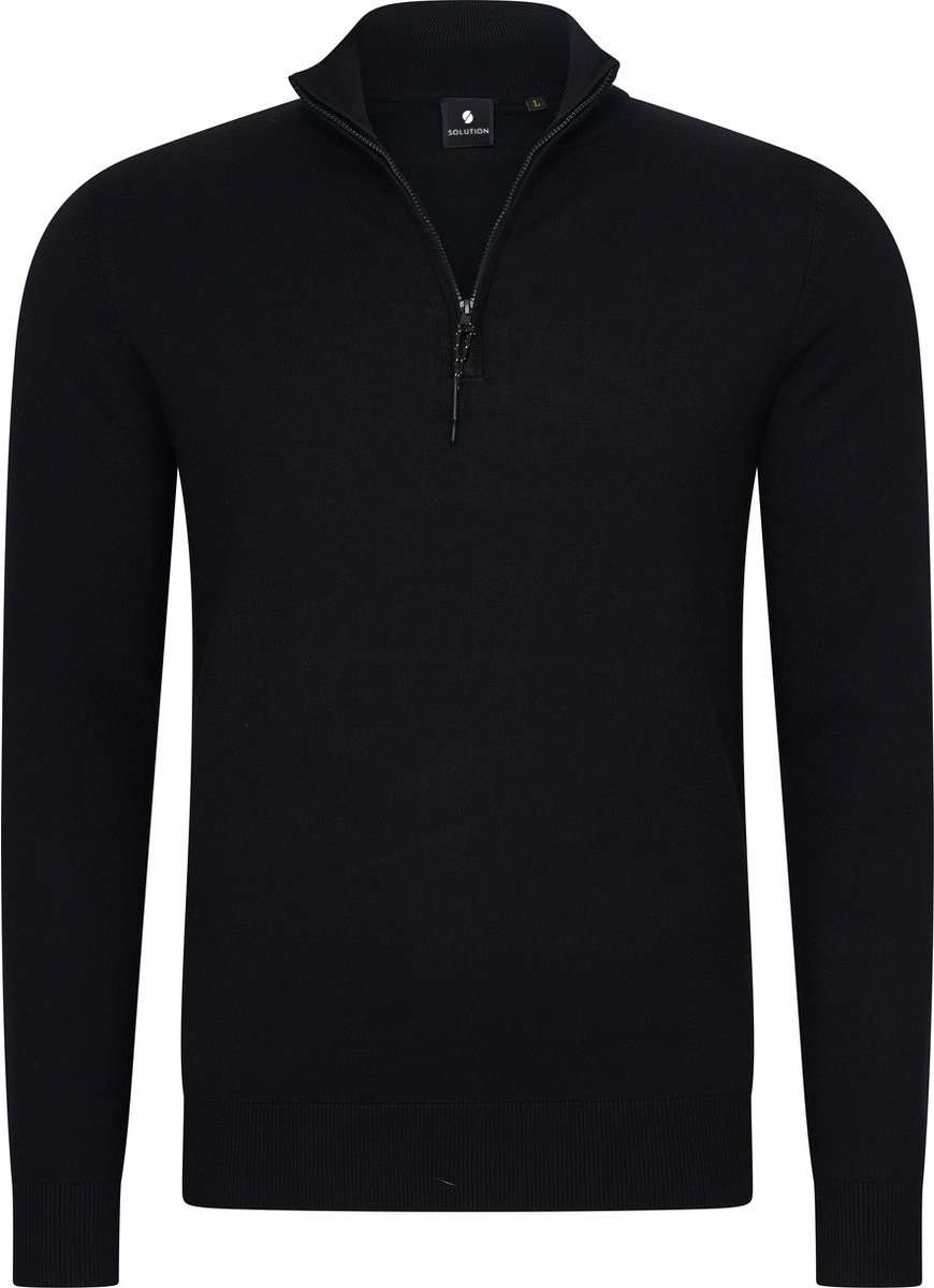 Solution Clothing Simon - Pullover - Trui - Regular Fit - Truien - Volwassenen - Heren - Mannen - Zwart - XXXL