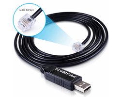 Twenty4seven® Slimme Meter Kabel - Wifi P1 Meter - USB en RJ11 - 1.8 Meter - P1 Splitter - Home Assistant & Raspberry Pi 4