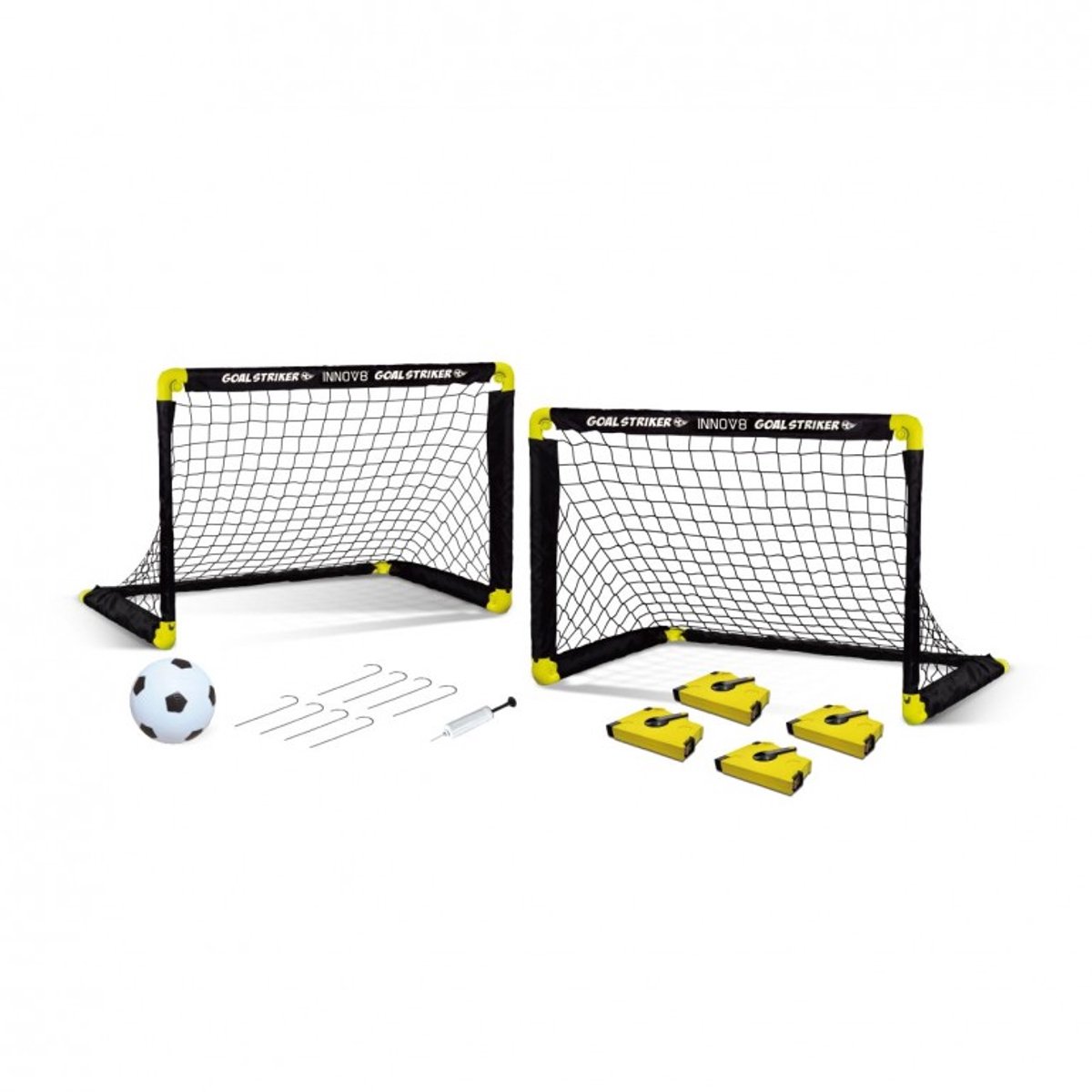 Voetbaldoel Set Kinderen – 2 Inklapbare Goals – Compleet met Voetbal & Pomp – Trainingsset – Draagbaar Speelveld